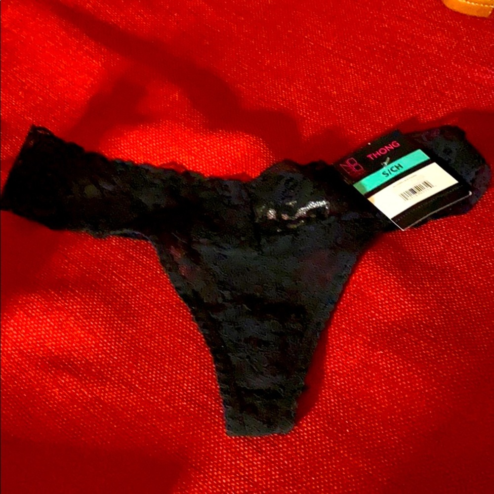 Black thong size S
